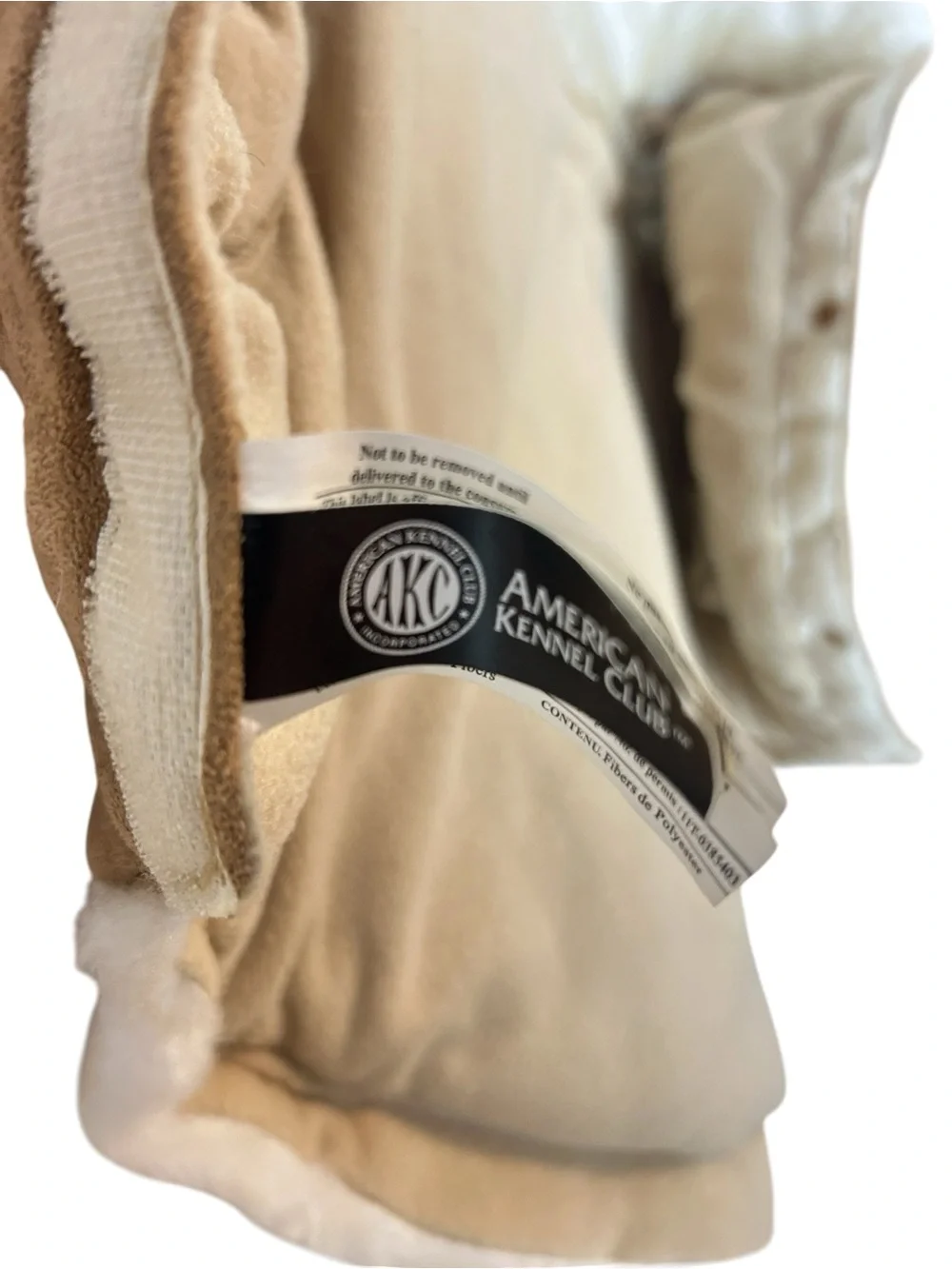 AKC Outdoor Series Faux Suede Dog Jacket XL NWT Shearling Lined